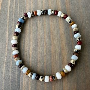 Natural Gemstone bracelet - 3mm faceted beads - 7in